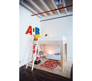 Perch Loft Bed White/Birch - Oeuf NYC